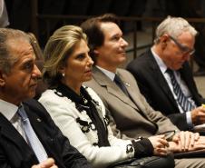 A vice-governadora Cida Borghetti durante abertura do Dia Mundial da Água, na Fiep. ao lado do presidente da Fiep, Edson Campagnolo, do secretário estadual do Meio Ambiente, Ricardo José Soavinski, e do deputado federal Julio Lopes. Curitiba, 23/03/2015. Foto: Pedro Ribas/ANPr