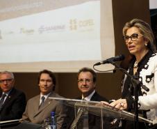 A vice-governadora Cida Borghetti durante abertura do Dia Mundial da Água, na Fiep