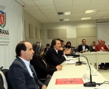 Secretário estadual do Meio Ambiente, Ricardo Soavinski, coordena reunião do Projeto PSA ( Pagamento por Serviços Ambientais) no Estado do Paraná.Curitiba, 08/04/2015.Foto: José Gomercindo/ANPr