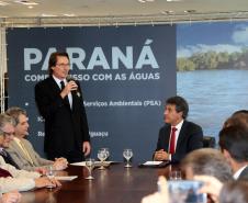 Governador Beto Richa assina decretos para melhoria da qualidade de águas em 750 mil hectares de mananciais e revitalização do Rio Iguaçu. Na foto, o secretário do Meio Ambiente e Recursos Hídricos, Ricardo José Soavinski.Curitiba, 02062015.Foto: Orlando Kissner/ANPr