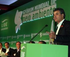 Governador Beto Richa participa da abertura do 6º Fórum Mundial de Meio Ambiente, em Foz do Iguaçu, no Oeste do Paraná.Foz do Iguaçu, 25/06/2015.Foto: Orlando Kissner /ANPr
