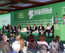 Governador Beto Richa participa da abertura do 6º Fórum Mundial de Meio Ambiente, em Foz do Iguaçu, no Oeste do Paraná.Foz do Iguaçu, 25/06/2015.Foto: Orlando Kissner /ANPr