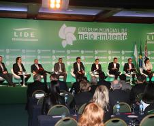 Governador Beto Richa participa da abertura do 6º Fórum Mundial de Meio Ambiente, em Foz do Iguaçu, no Oeste do Paraná.Foz do Iguaçu, 25/06/2015.Foto: Orlando Kissner /ANPr