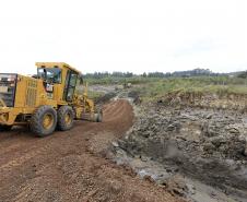 Obras do Parque Palmital, em Pinhais.Pinhais, -05-08-15.Foto: Arnaldo Alves / ANPr.
