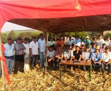 Dia de campo na microbacia de Terra Boa sobre manejo da cobertura de solo e controle de formiga cortadeira.Foto: Emater