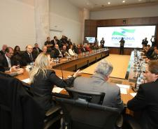 Vice-governadora Cida Borghetti durante reunião com secretários de estado e representantes de  municípios sobre o revezamento da Tocha Olímpica.Curitiba, 04/05/2016.Foto: Jonas Oliveira
