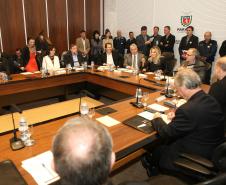 Vice-governadora Cida Borghetti durante reunião com secretários de estado e representantes de  municípios sobre o revezamento da Tocha Olímpica.Curitiba, 04/05/2016.Foto: Jonas Oliveira