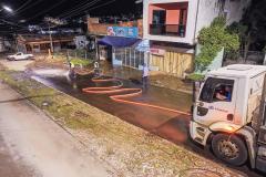  Caminhões hidrojatos ajudam na limpeza de Rio Bonito do Iguaçu