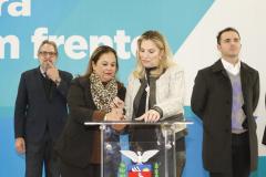 A governadora Cida Borghetti, assina convênios na área da saúde, com vários prefeitos. Presentes: secretário da Saúde, Antonio Carlos Nardi, de Meio Ambiênte, Antonio Carlos Bonetti, presidente do BRDE, Orlando Pessuti, os deputados, Pedro Lupion, Maria Victória, André Bueno, Artagão Junior, Douglas Fabrício, Élio Rusch, Nelson Justus, entre outros.Curitiba, 06-06-18.Foto: Arnaldo Alves / ANPr.