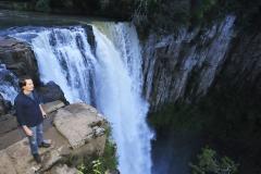 Monumento Estadual Salto São João, em Prudentópolis. N/F: secretário do Meio Ambiente e Recursos Hídricos, Ricardo Soavinski e Guilherme Vasconcellos, Diretor de Unidade de Conservação do IAP.
Prudentópolis, 08-10-15.
Foto: Arnaldo Alves / ANPr.
