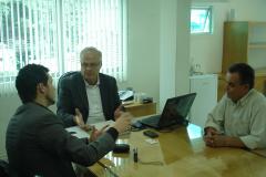 O Secretário de Estado do Meio Ambiente recebe o vereador Célio Guimarães.