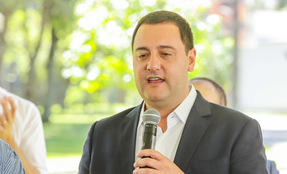 O governador do Paraná, Carlos Massa Ratinho Junior, inaugura o jardim de colmeias de abelhas nativas e a horta orgânica no Palácio Iguaçu.