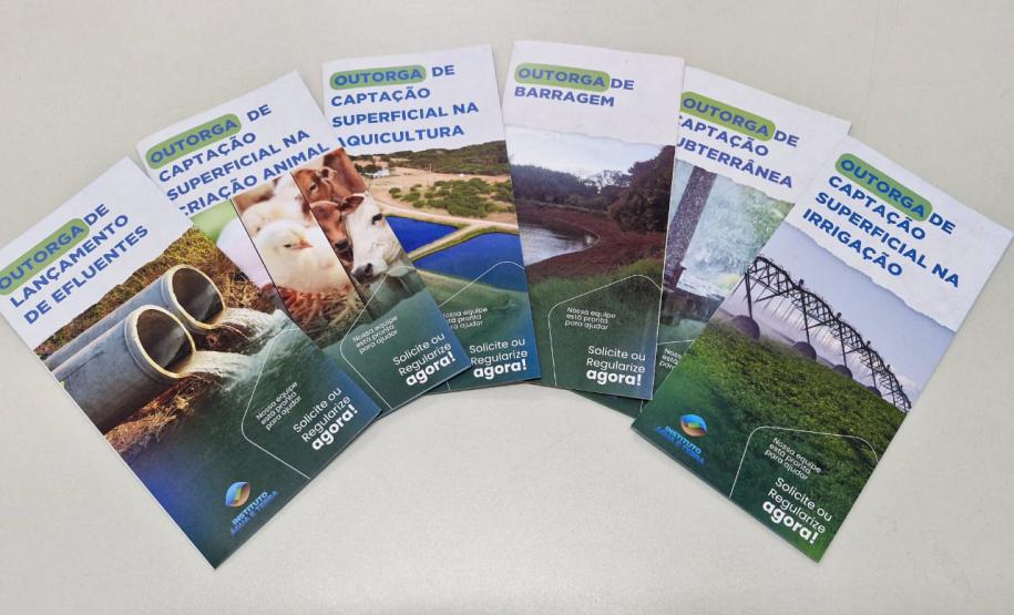 Novas cartilhas do IAT para orientar os usuários da água no Estado