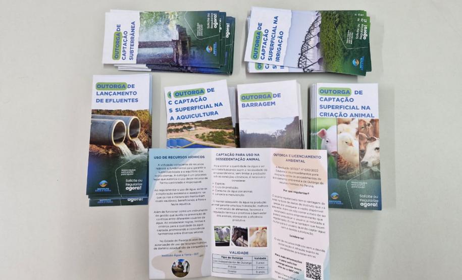 Novas cartilhas do IAT para orientar os usuários da água no Estado