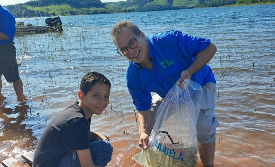 Na primeira fase do Rio Vivo, entre 2021 e 2022, foram soltos 1,1 milhão de peixes nativos no Iguaçu.