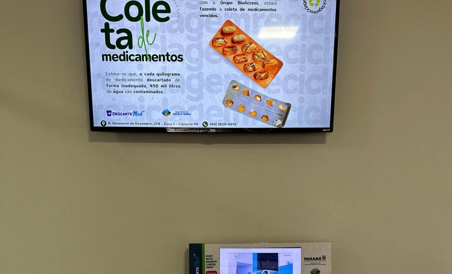 Totem para coleta de medicamentos vencidos começou a funcionar nesta quinta-feira (7) na sede do IAT de Cianorte