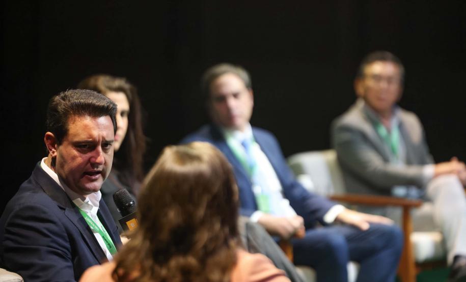 O governador Carlos Massa Ratinho Junior participou nesta terça-feira (5) do ESG Summit Brazil Journal, em São Paulo.