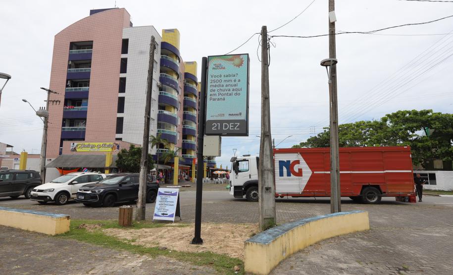 Painéis do Simepar que foram instalados no Litoral