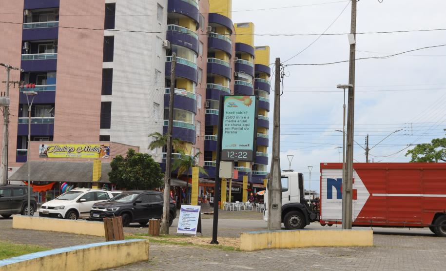 Painéis do Simepar que foram instalados no Litoral