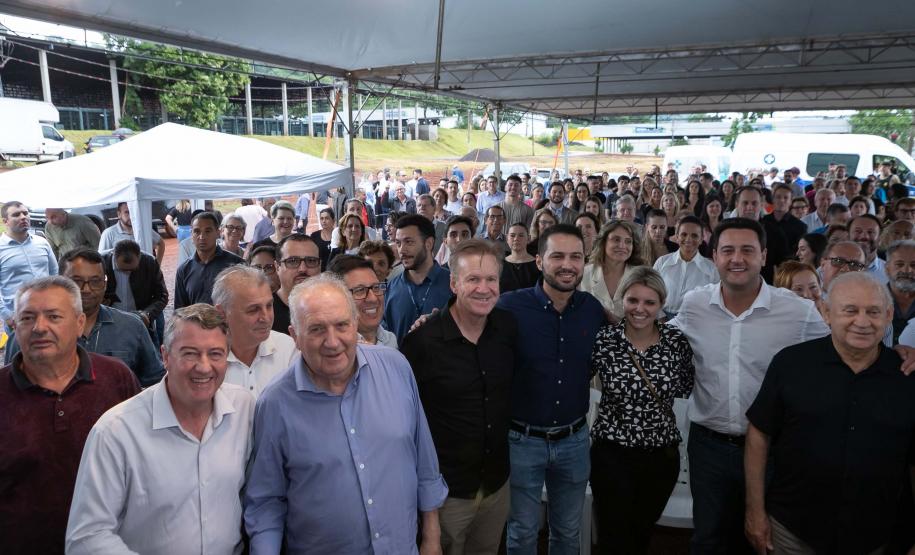 Francisco Beltrão, 13 de dezembro de 2024 - O governador Carlos Massa Ratinho Jr., inaugura obra de condenção de cheias e anuncia melhorias.