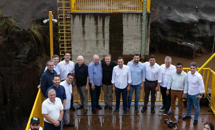 Francisco Beltrão, 13 de dezembro de 2024 - O governador Carlos Massa Ratinho Jr., inaugura obra de condenção de cheias e anuncia melhorias.