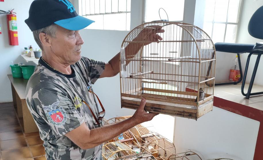 IAT apreendeu cativeiro com 33 aves irregulares em Paranavaí, no Noroeste do Paraná