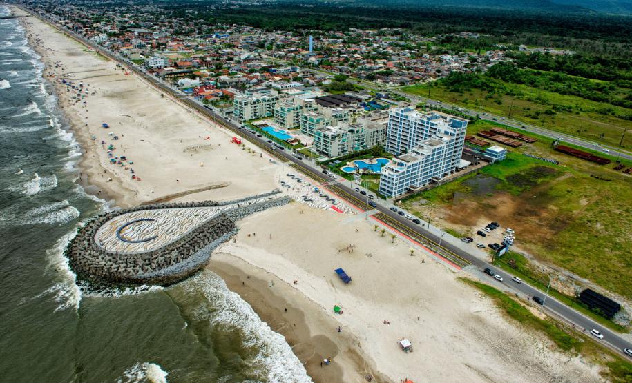 Obra de revitalização da Orla de Matinhos alcançou 97,5% de conclusão em janeiro