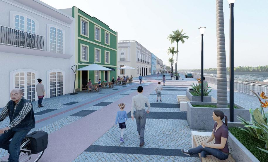 Projeto de revitalização do Centro Histórico de Paranaguá.