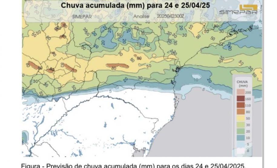 Virada no tempo: Paraná deve registrar chuvas intensas a partir desta quarta-feira