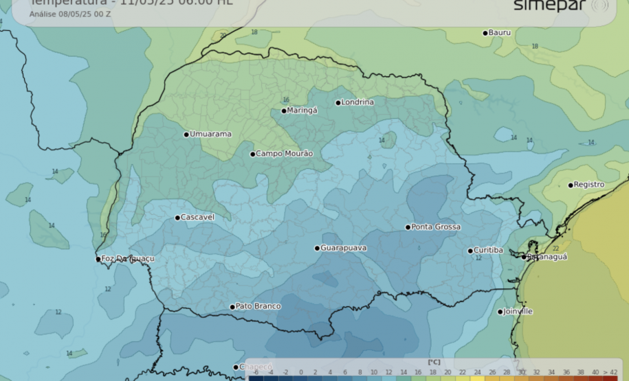 Após calor intenso, temporais vão causar mudança brusca na temperatura do Paraná