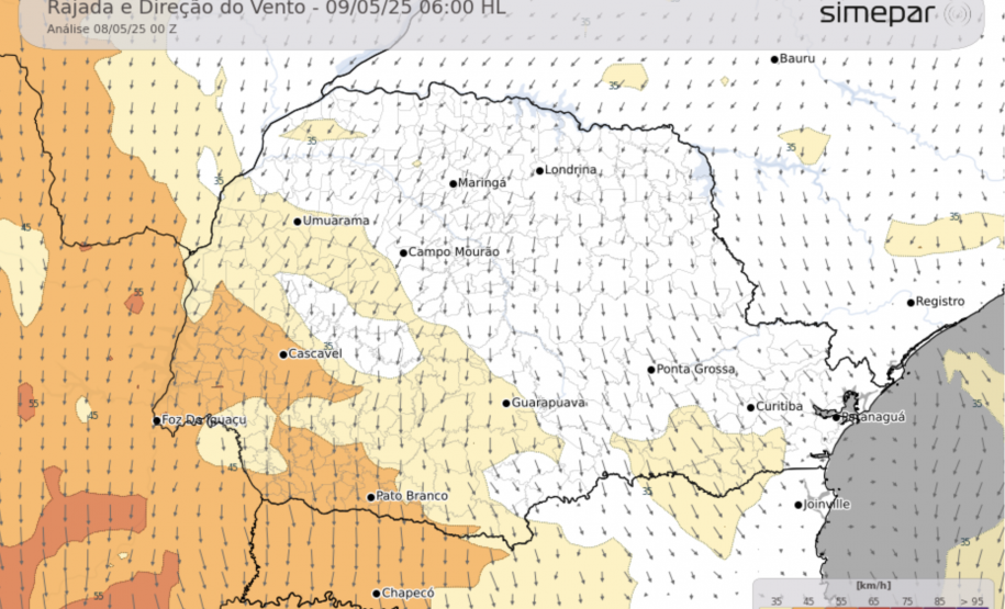 Após calor intenso, temporais vão causar mudança brusca na temperatura do Paraná