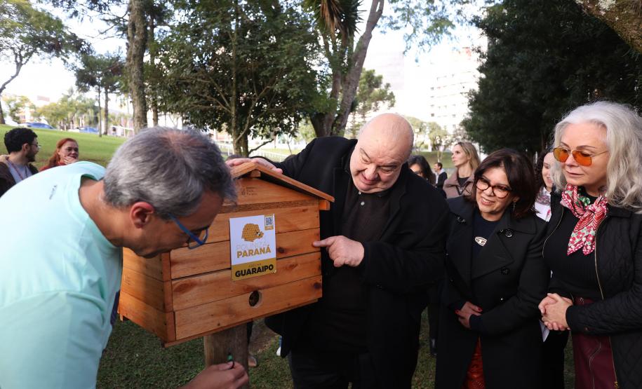 Sede do Ministério Público estadual ganha jardins de mel do Poliniza Paraná
