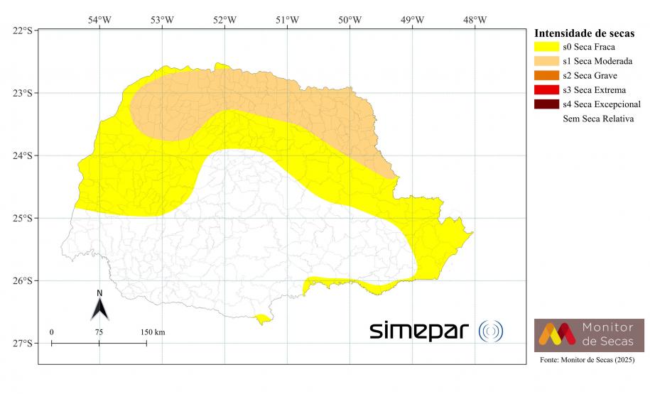 Período de seca acabou no Sudoeste e reduziu no Noroeste do Paraná, aponta relatório