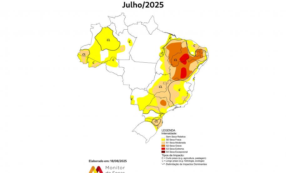 RMC e Sul do Paraná registram seca em julho, aponta monitor com participação do Simepar
