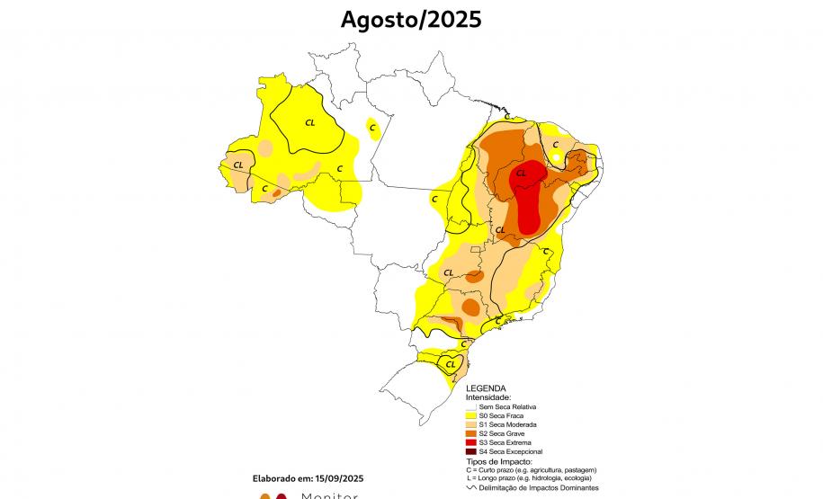 Seca recua no Oeste e Noroeste do Paraná e se agrava no Norte e RMC, diz monitor da ANA