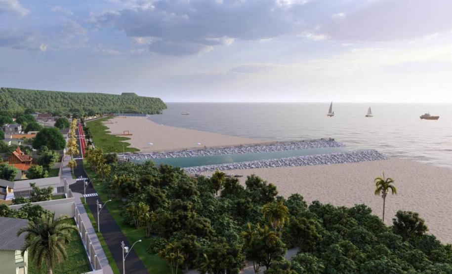 Projeto da engorda da praia de Guaratuba