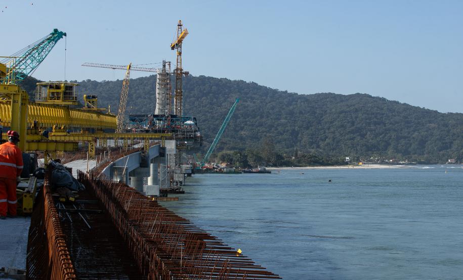 Guaratuba, 21 de Agosto de 2025 - Obra da ponte de Guaratuba