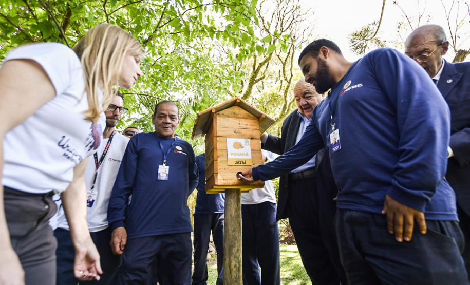 Palácio da Justiça ganha mais um jardim de mel do Poliniza Paraná