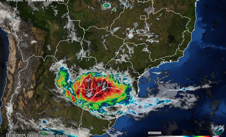 Com nova frente fria, primavera mantém alternância entre chuva, sol e ventos fortes no Paraná