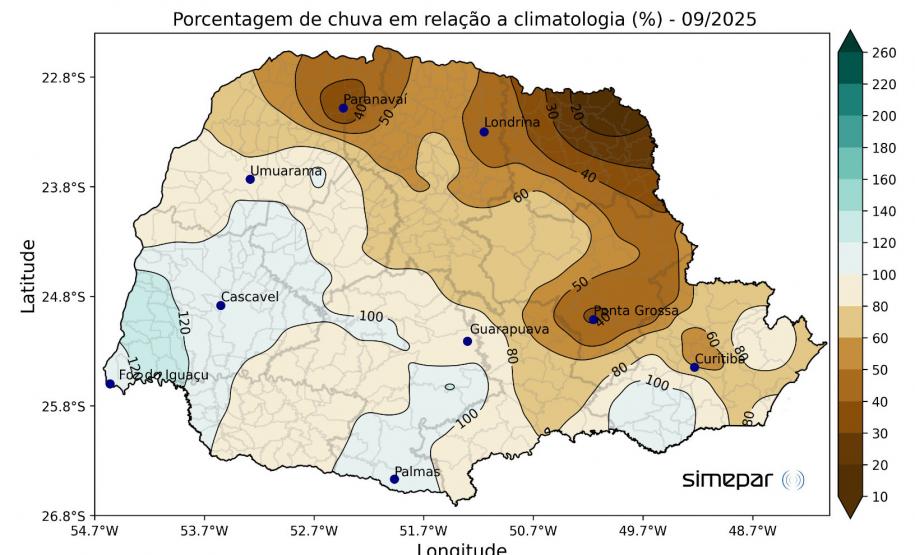 Calor e tempestades: setembro encerra com temperaturas acima da média e chuva irregular