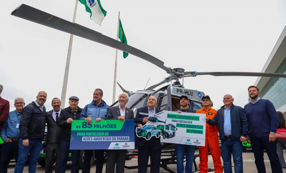 Paraná reforça fiscalização ambiental com 50 caminhonetes e novo helicóptero