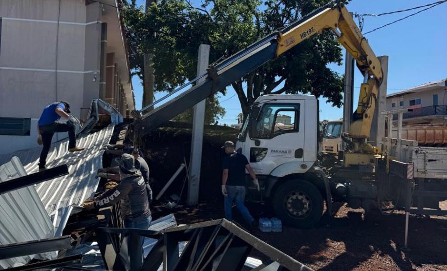 IAT envia caminhões, equipamentos e servidores para ajudar na reconstrução de Rio Bonito do Iguaçu
