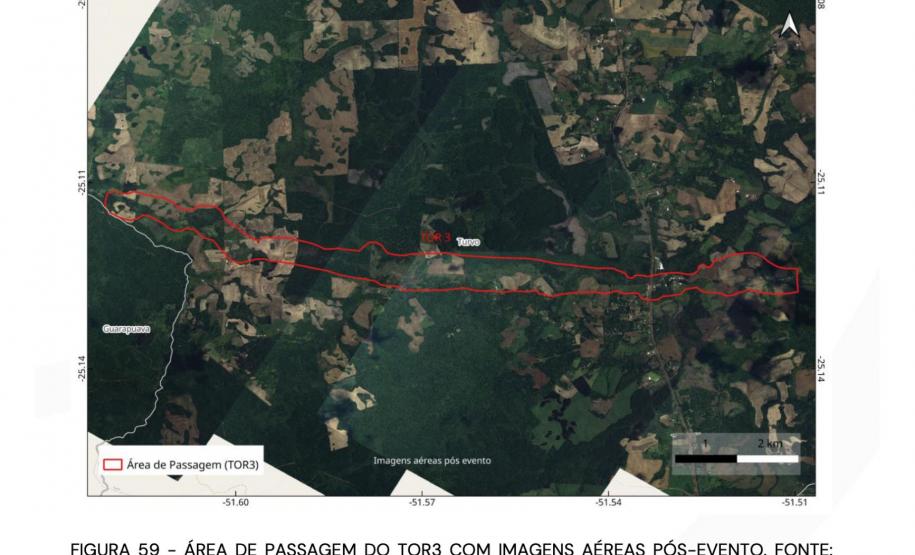 Laudo técnico final do Simepar eleva classificação de tornados que atingiram 11 cidades do Paraná