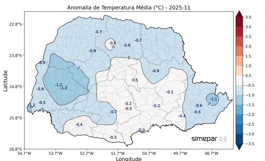 Novembro é marcado por três tornados e chuva acima da média no Paraná