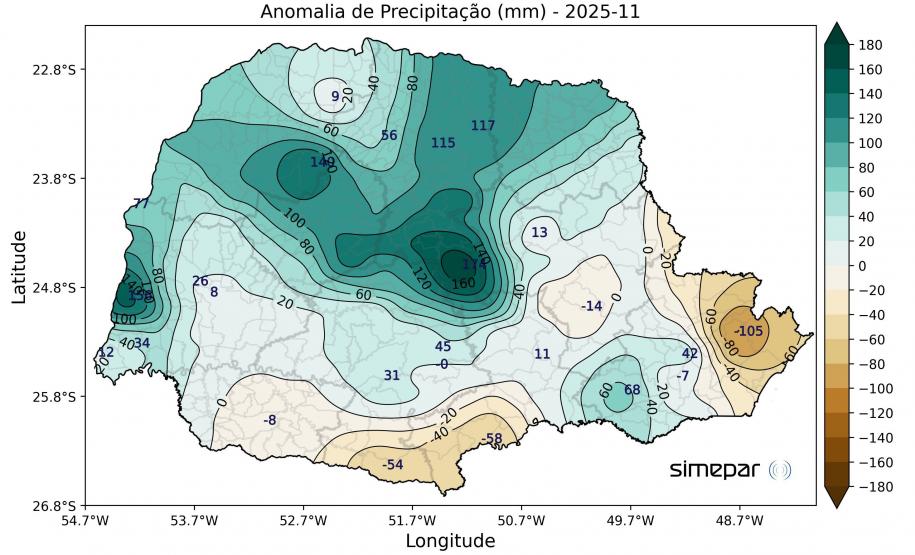 Novembro é marcado por três tornados e chuva acima da média no Paraná