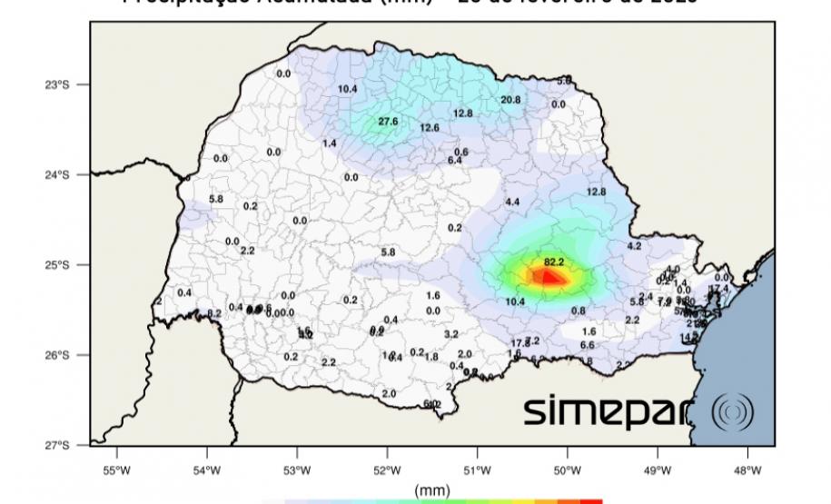 Paraná teve chuvas intensas no fim de semana e previsão indica novas pancadas isoladas