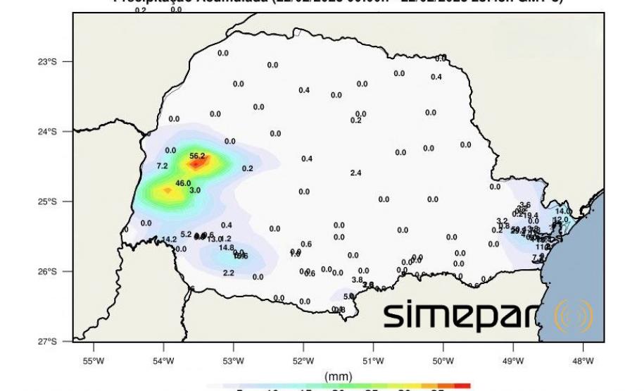 Paraná teve chuvas intensas no fim de semana e previsão indica novas pancadas isoladas