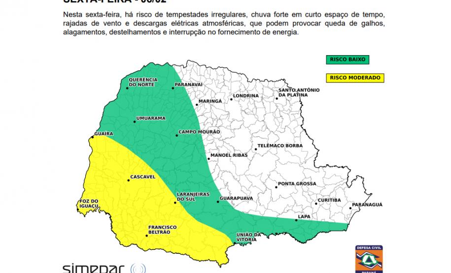 Aviso meteorológico: sexta-feira com recordes de calor e sábado de tempestades no Paraná