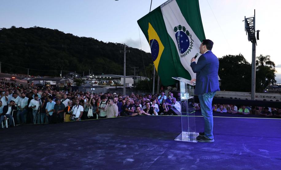 Governador Ratinho Junior inaugura a Ponte de Guaratuba, antigo sonho dos paranaenses