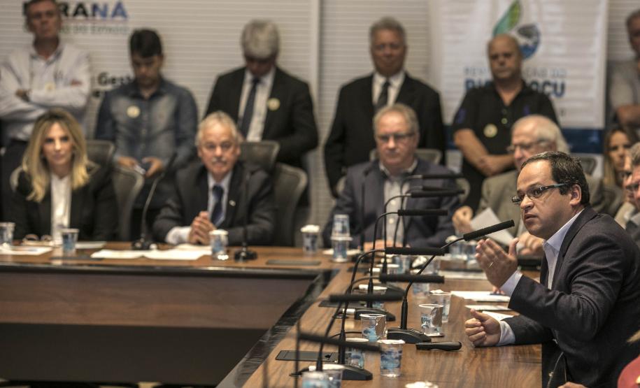 Vice Governadora Cida Borgueti, participa da reunião do Grupo Gestor de Revitalização do Rio Iguaçu (GGRI).
Curitiba, 30/01/2018
Foto: Maurilio Cheli